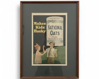 National Oats "Makes Kids Husky" Framed Print