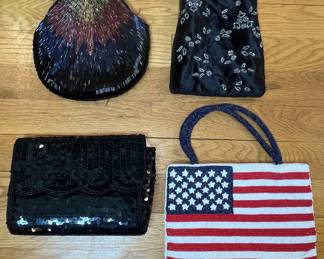 Vtg Beaded and Sequined Evening Clutches La Regale