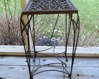 Ornate Cast Iron Plant Stand