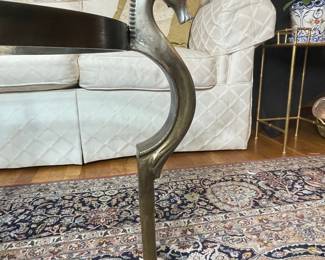 Vintage Brass Horse Head Coffee Table