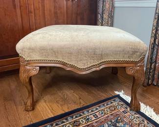 Century Furniture Louis XV Style Upholstered Ottoman