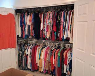 1 of 3 closets of ladies clothing