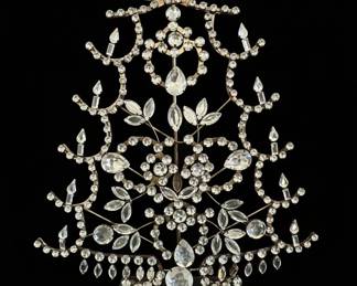 Vintage Czech Rhinestone Christmas Tree Sculpture