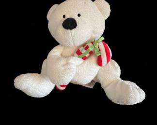 Ty Pluffies Candy Cane the White Bear