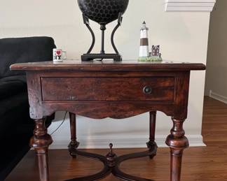 Theodore Alexander Castle Bromwich Antiqued Wood Side Table