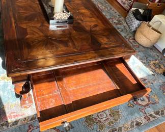 Theodore Alexander Castle Bromwich Antiqued Wood Coffee Table second image