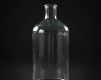 Large Clear Glass Bottle Vase