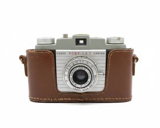 Kodak Pony Model B Camera with Leather Case