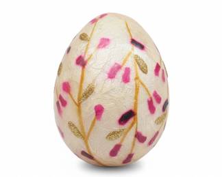 Decorative Easter Egg with Floral Design