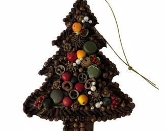 Vintage Spice and Seed Christmas Tree Ornament