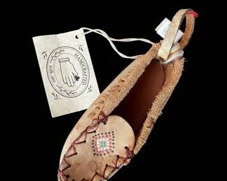 Handcrafted Leather Moccasin Ornament