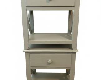 Farmhouse Style TwoDrawer Nightstands with XBrace Detail