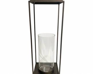 Pier Imports Tall Metal Lantern with Glass Cylinder