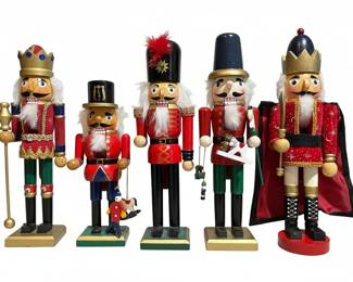 Set of Decorative Wooden Nutcrackers