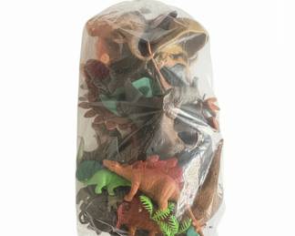 Bag of Assorted Plastic Dinosaur Toys