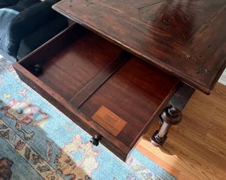 Theodore Alexander Castle Bromwich Antiqued Wood Side Table second image