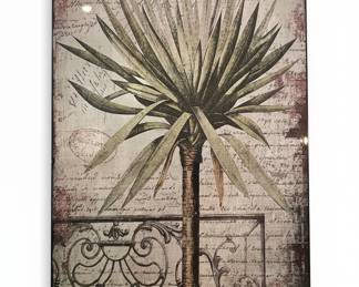 Vintage Botanical Art with French Script and Scrollwork