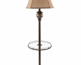 Traditional Floor Lamp with Glass Shelf
