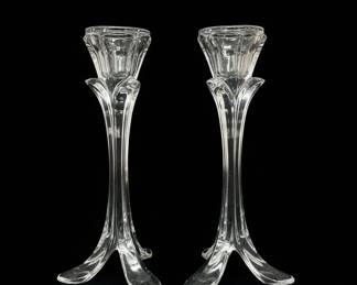 Mikasa Skyline Crystal Taper Candle Holders