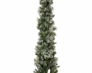 Flocked Pencil Artificial Christmas Tree