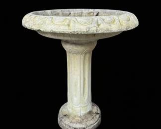Concrete Pedestal Bird Bath