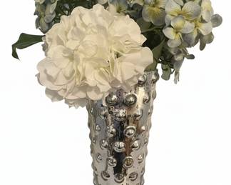 Silver Bubble Mercury Glass Vase