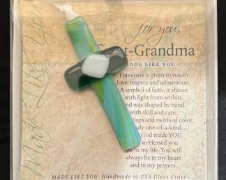 Handmade Made Like You Glass Cross for Grandma