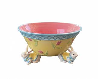 Easter Bunny Ceramic Serving Bowl