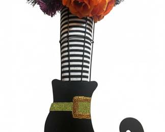 Halloween Witch Boot Floral Arrangement