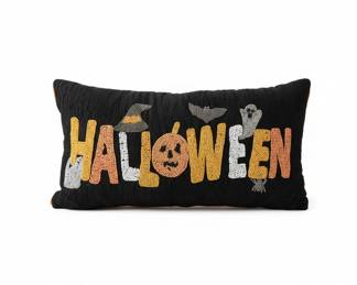 Beaded Halloween Lumbar Pillow