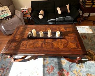 Theodore Alexander Castle Bromwich Antiqued Wood Coffee Table