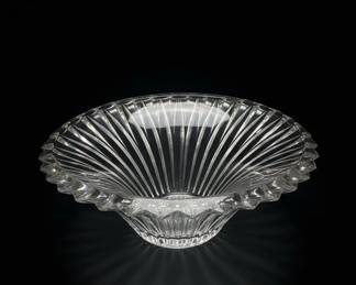 Cut Crystal Fan Vase Bowl