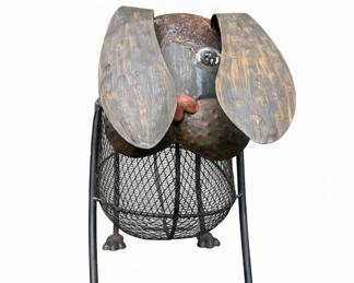 Wrought Iron Dog Planter or Basket