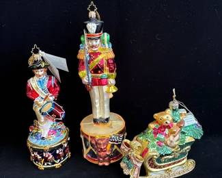 3 Christopher Radko Ornaments * Limited Edition A Drummers Dozen * Forward March