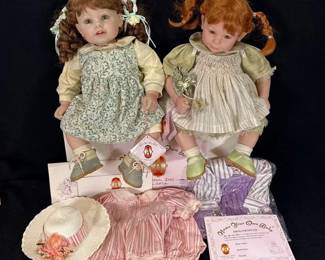 2~ ‘Name Your Own Dolls’ By Adora Inc * 20” Sitting Dolls W/ Tags, Boxes, Birth Certificates
