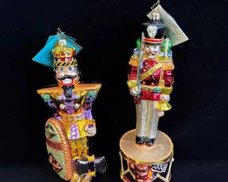 2 Christopher Radko Signed Christmas Ornament * Forward March * Dashing Devonshire Limited Edition