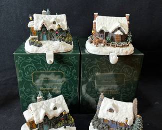 4 Thomas Kinkade Illuminated Stocking Holders