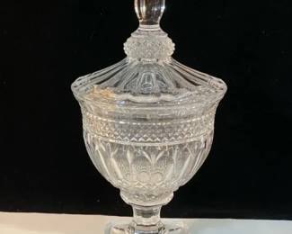 Large Shannon Glass Cup Trophy With Lid