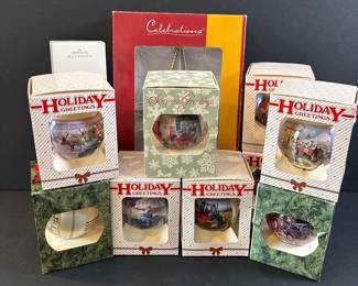 11 Boxed Collectible Hallmark * New Holland Christmas Ornaments * Christmas Tree Star