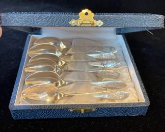 Sterling Silver Spoon Set Of 6 In Original Box