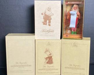 5 Hallmark Holiday Figurines *The Toymaker Gold Crown Collectible *Keepsake “Checking It Twice”