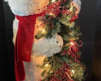 Polar Bear With A Light Up Christmas Tree * Over 3 Feet Tall