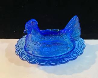 Mosser Glass Hen on Nest