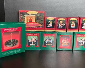 10 Hallmark Keepsake Ornaments *Carousel Horse *The Bearingers