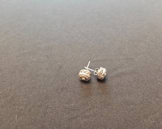 Sterling Silver Diamond Earrings
