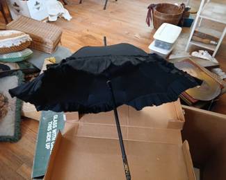 Victorian era mourning parasol