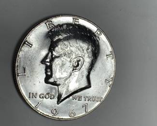 1967 SILVER KENNEDY HALF DOLLAR