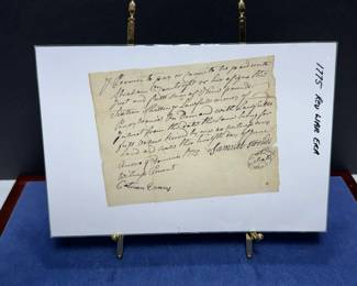 AUTHENTIC 1775 PROMISSARY NOTE