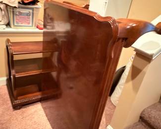 Cherry executive desk with leather top