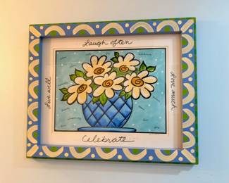 Framed floral inspirational art print